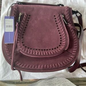 Rebecca Minkoff vanity saddle bag NWT dark cherry